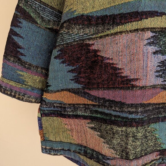 Reversible Tapestry Textured abstract zip jacket - Picture 6 of 15